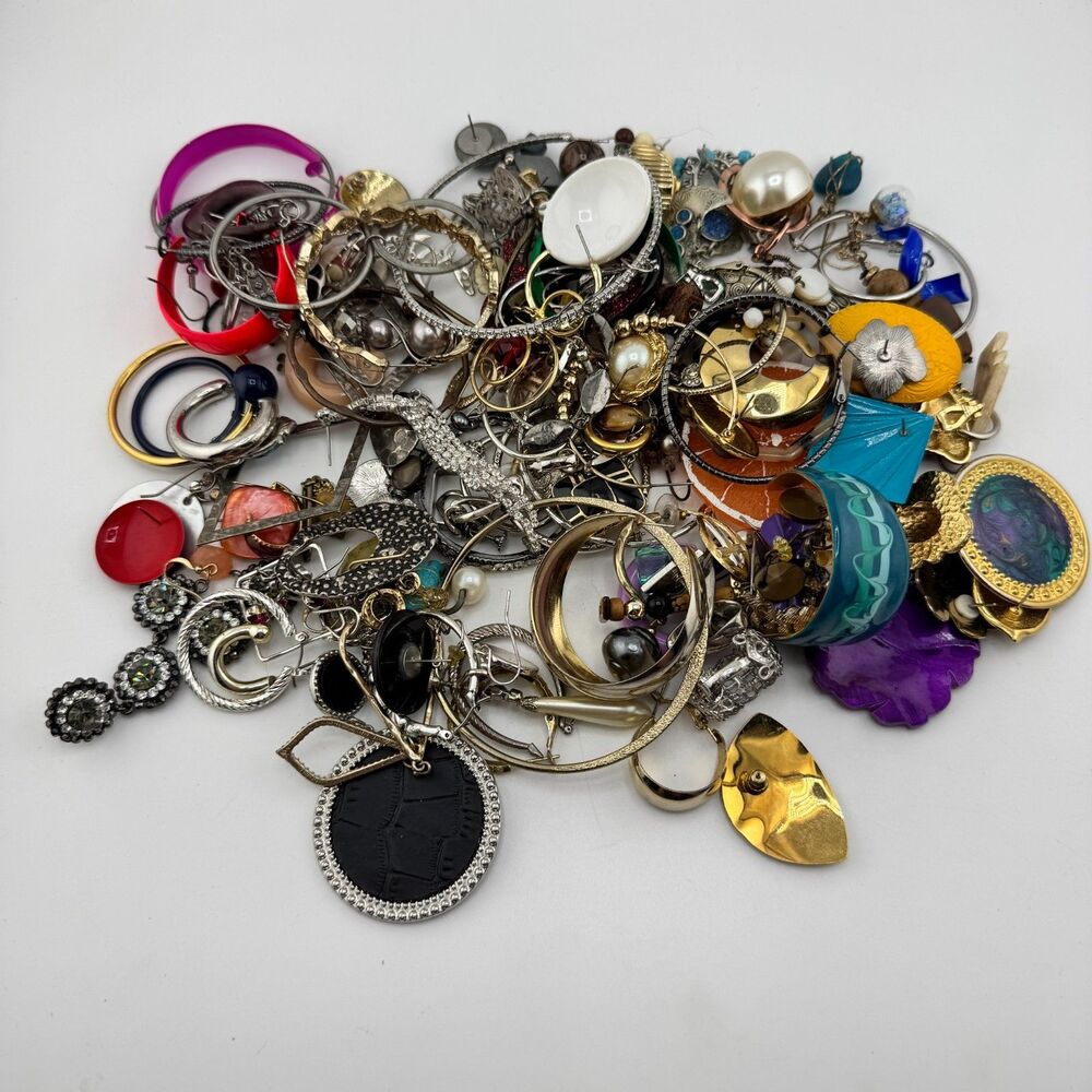 Vintage To Now Earring Lot Variety Singles Crafts Repurpose 1.2 Lbs